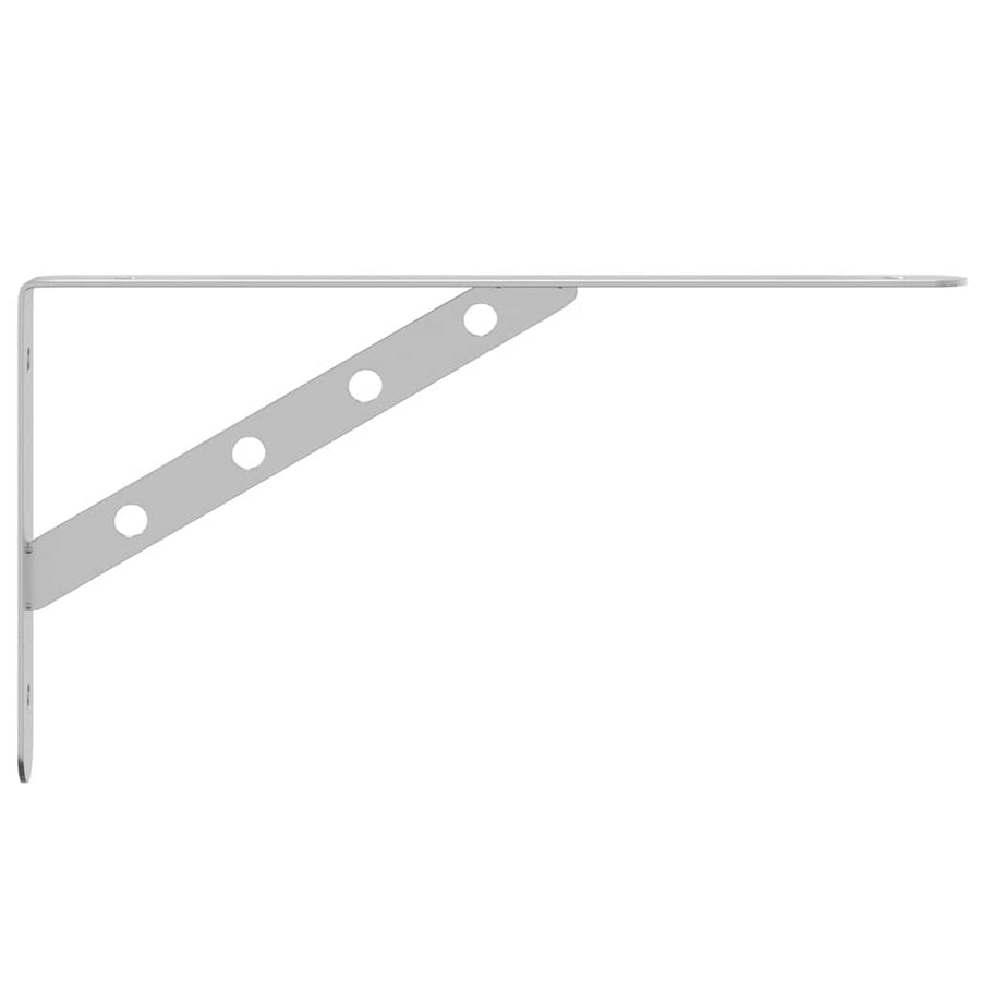 Plankdragers 4 St 30X2,5X15,5 Cm Roestvrijstaal Kleurig 30 x 2.5 x 15.5 cm Zilver
