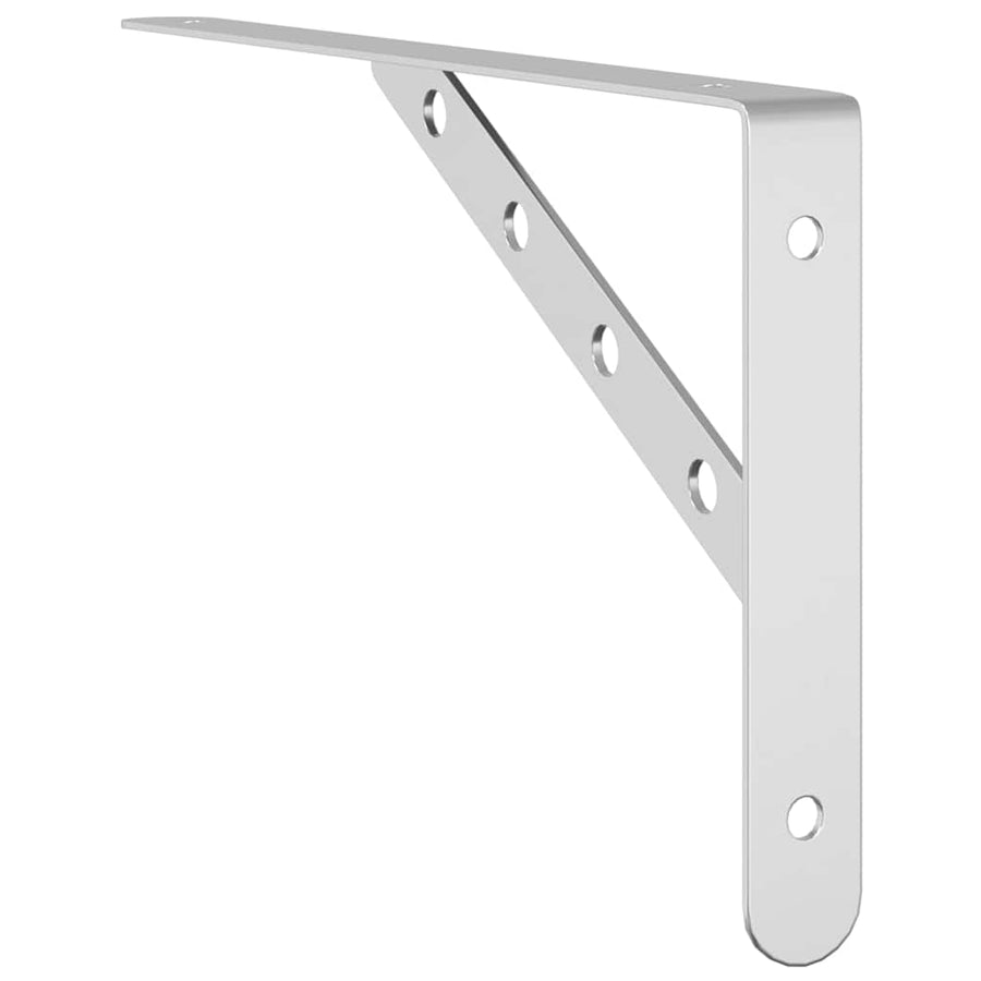 Plankdragers 4 St 30X2,5X15,5 Cm Roestvrijstaal Kleurig 30 x 2.5 x 15.5 cm Zilver