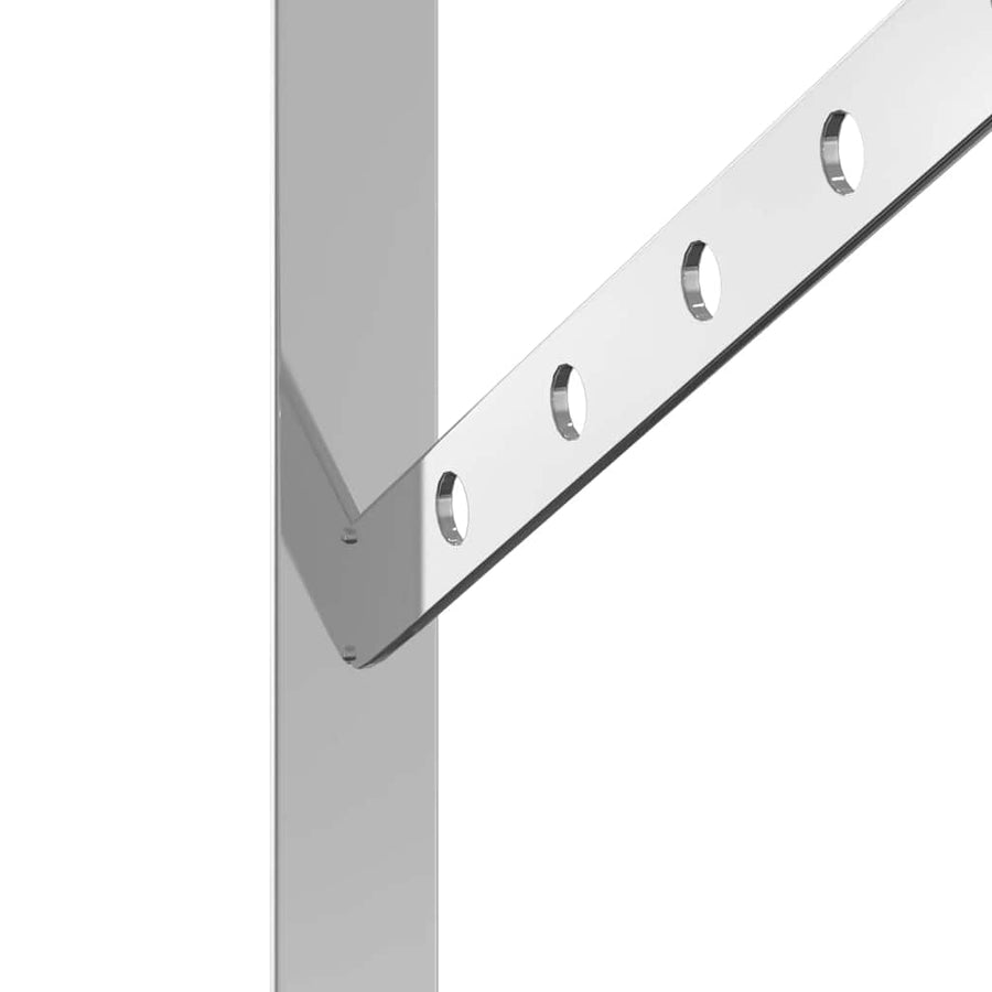 Plankdragers 4 St 30X2,5X15,5 Cm Roestvrijstaal Kleurig 30 x 2.5 x 15.5 cm Zilver