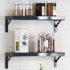 Shelf brackets 4 pcs 15x2.5x11.5 cm stainless steel black
