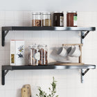 Shelf supports 4 pcs 20x2.5x14 cm stainless steel black