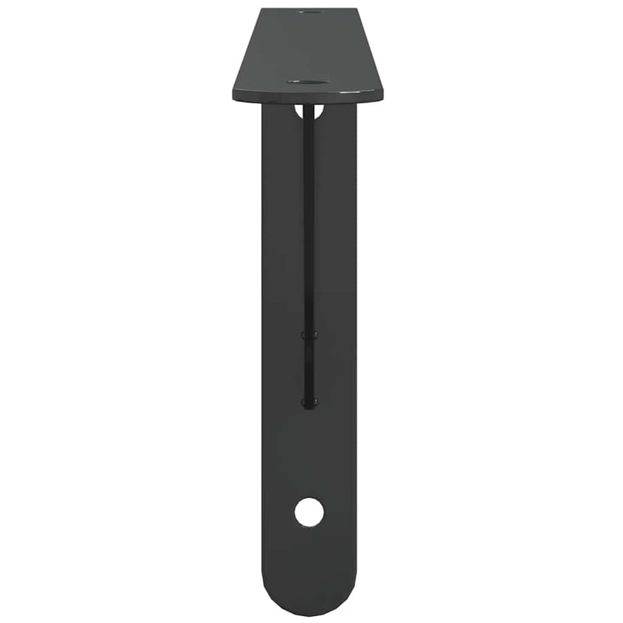 Plankdragers 4 St 30X2,5X15,5 Cm Roestvrijstaal 30 x 2.5 x 15.5 cm Zwart