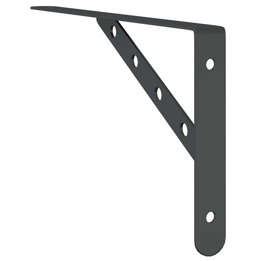 Plankdragers 4 St 30X2,5X15,5 Cm Roestvrijstaal 30 x 2.5 x 15.5 cm Zwart