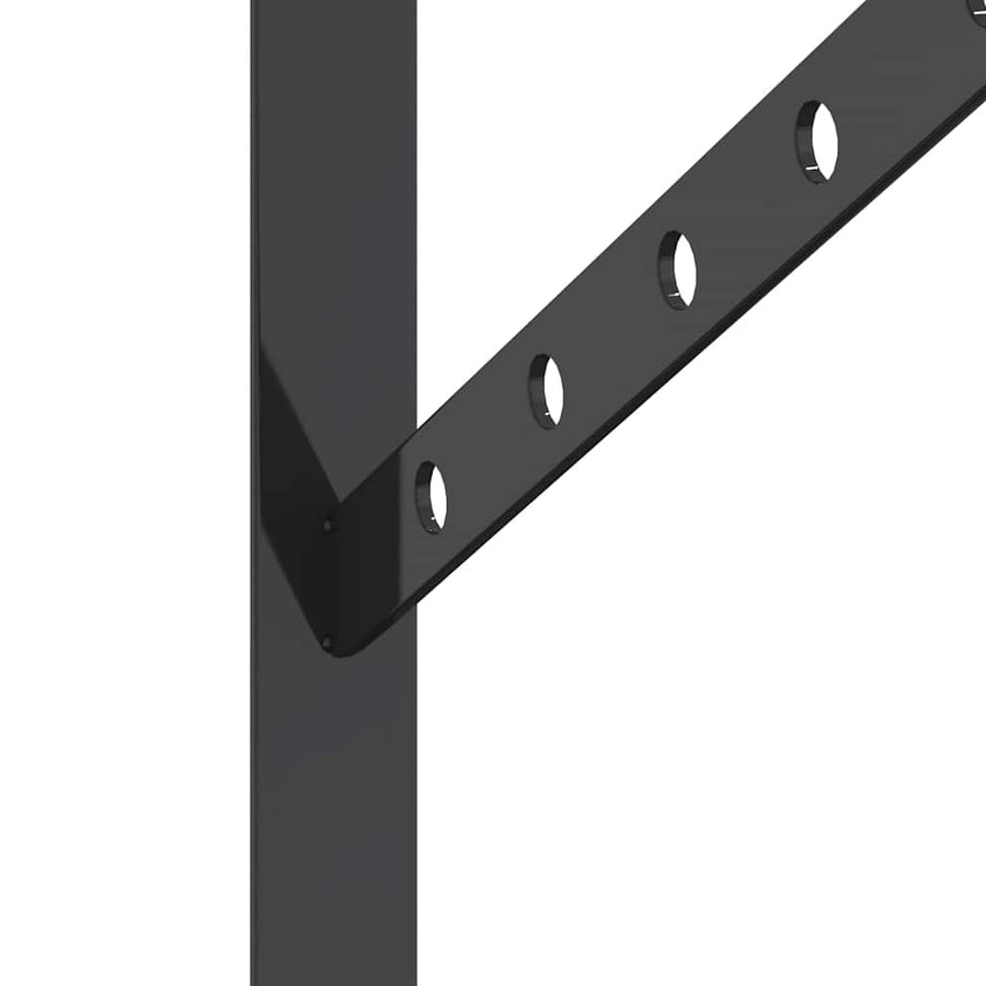 Plankdragers 4 St 30X2,5X15,5 Cm Roestvrijstaal 30 x 2.5 x 15.5 cm Zwart