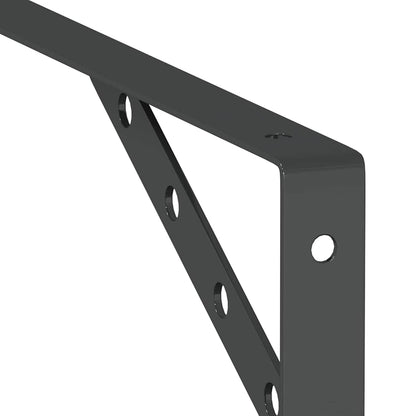 Plankdragers 4 St 30X2,5X15,5 Cm Roestvrijstaal 30 x 2.5 x 15.5 cm Zwart