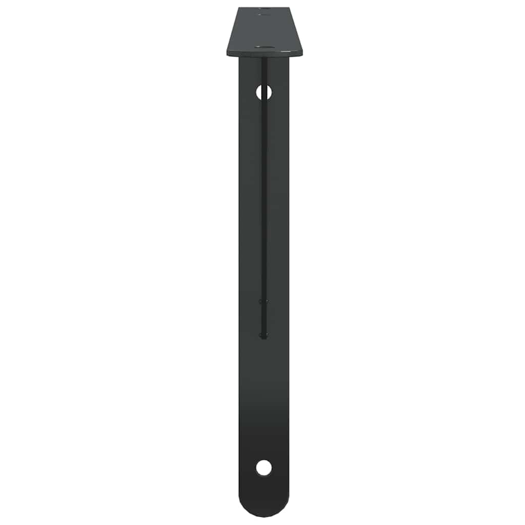 Plankdragers 4 St 40X2,5X25 Cm Roestvrijstaal 40 x 2.5 x 25 cm Zwart