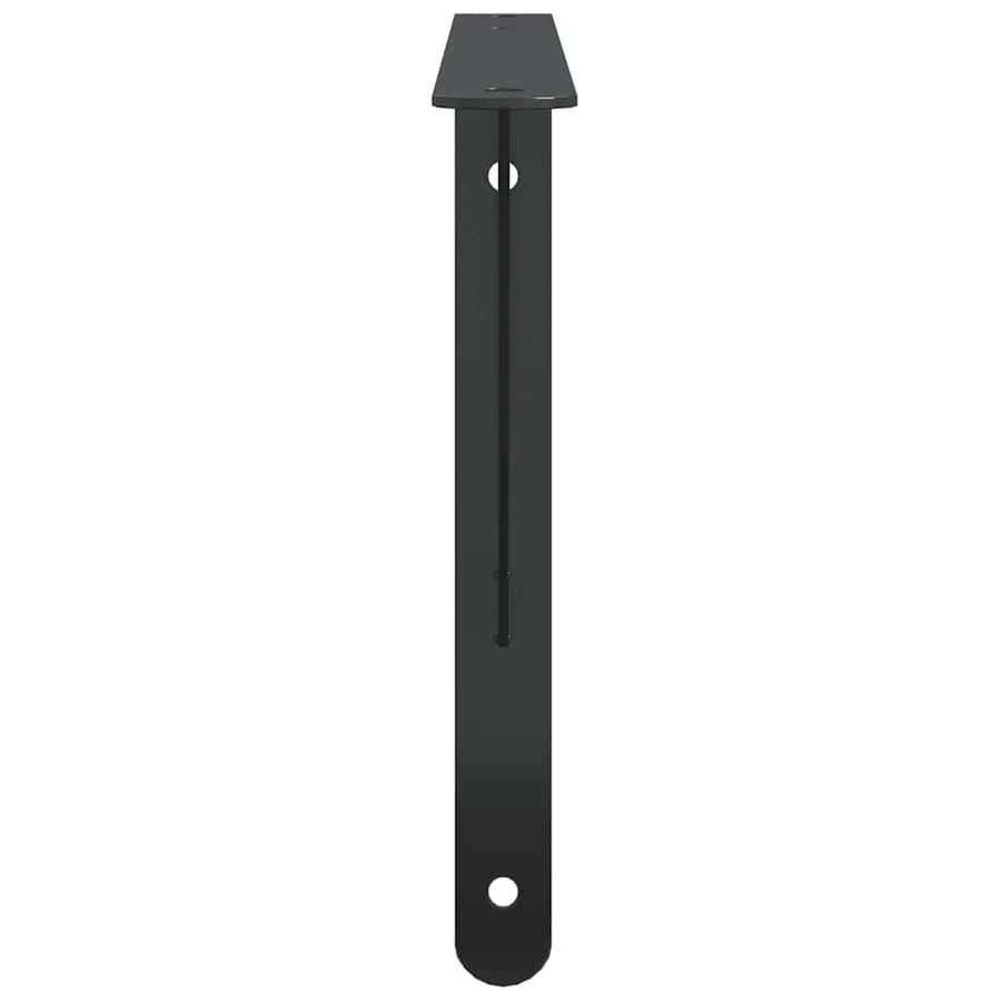 Plankdragers 4 St 40X2,5X25 Cm Roestvrijstaal 40 x 2.5 x 25 cm Zwart