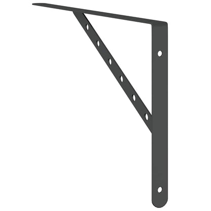 Plankdragers 4 St 40X2,5X25 Cm Roestvrijstaal 40 x 2.5 x 25 cm Zwart