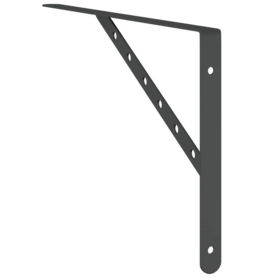 Plankdragers 4 St 40X2,5X25 Cm Roestvrijstaal 40 x 2.5 x 25 cm Zwart