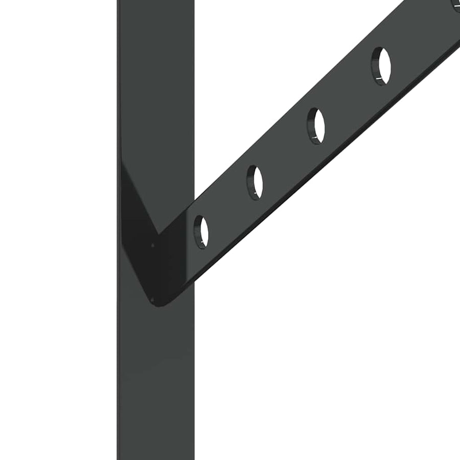 Plankdragers 4 St 40X2,5X25 Cm Roestvrijstaal 40 x 2.5 x 25 cm Zwart