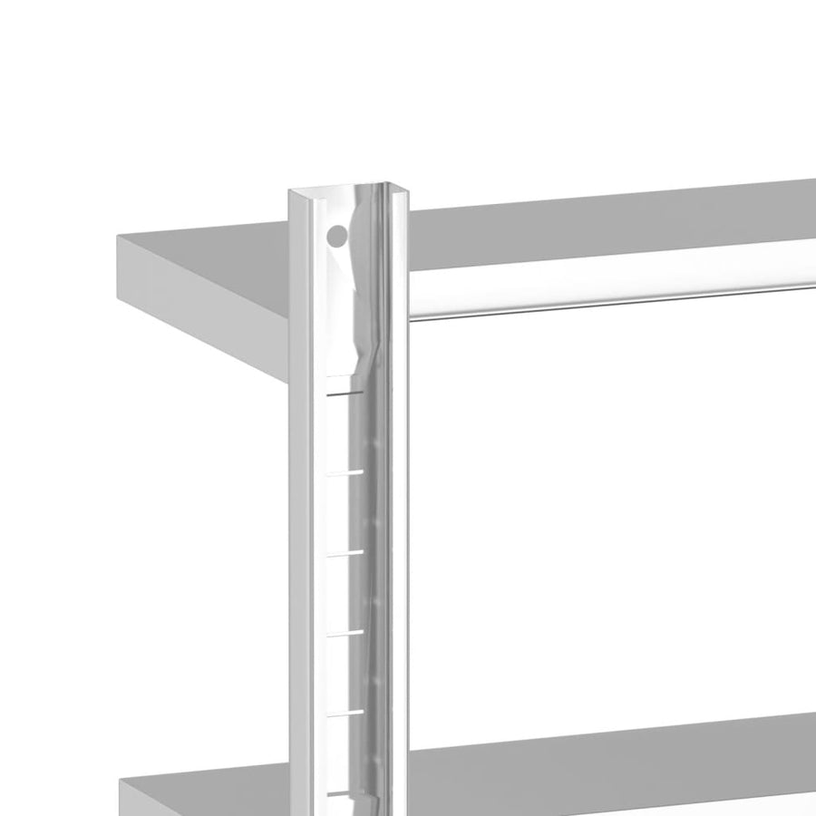 Wandschap 2-laags 100x23,5x60 cm roestvrijstaal zilverkleurig