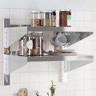 Wandschap 50x40x60 cm roestvrijstaal zilver