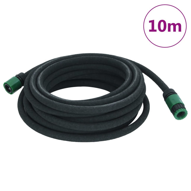 Druppelslang 0,6'' 10 m rubber zwart 10 m Zwart en groen