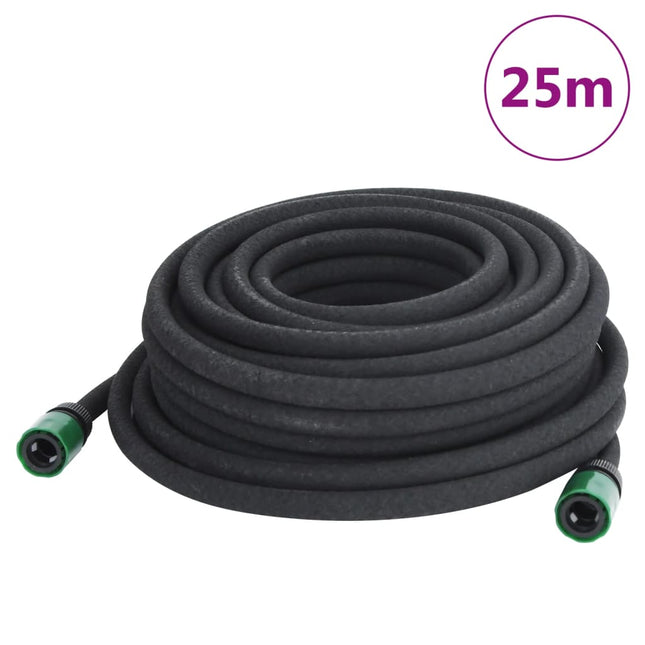 Druppelslang 0,6'' Rubber Zwart en groen 25 m met accessoires