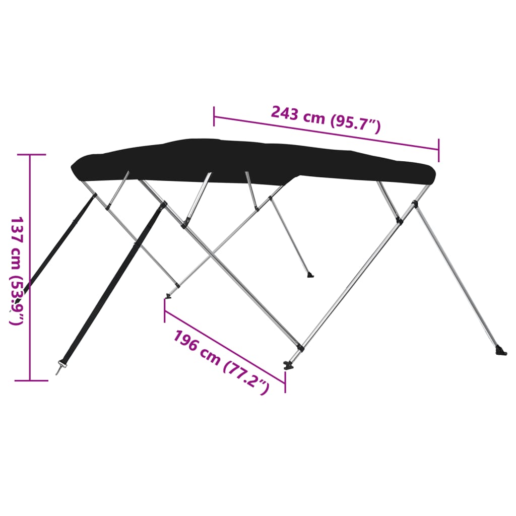 Biminitop 4 Bogen 243 x 196 x 137 cm