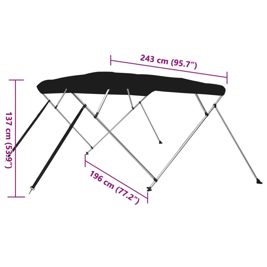 Biminitop 4 Bogen 243 x 196 x 137 cm