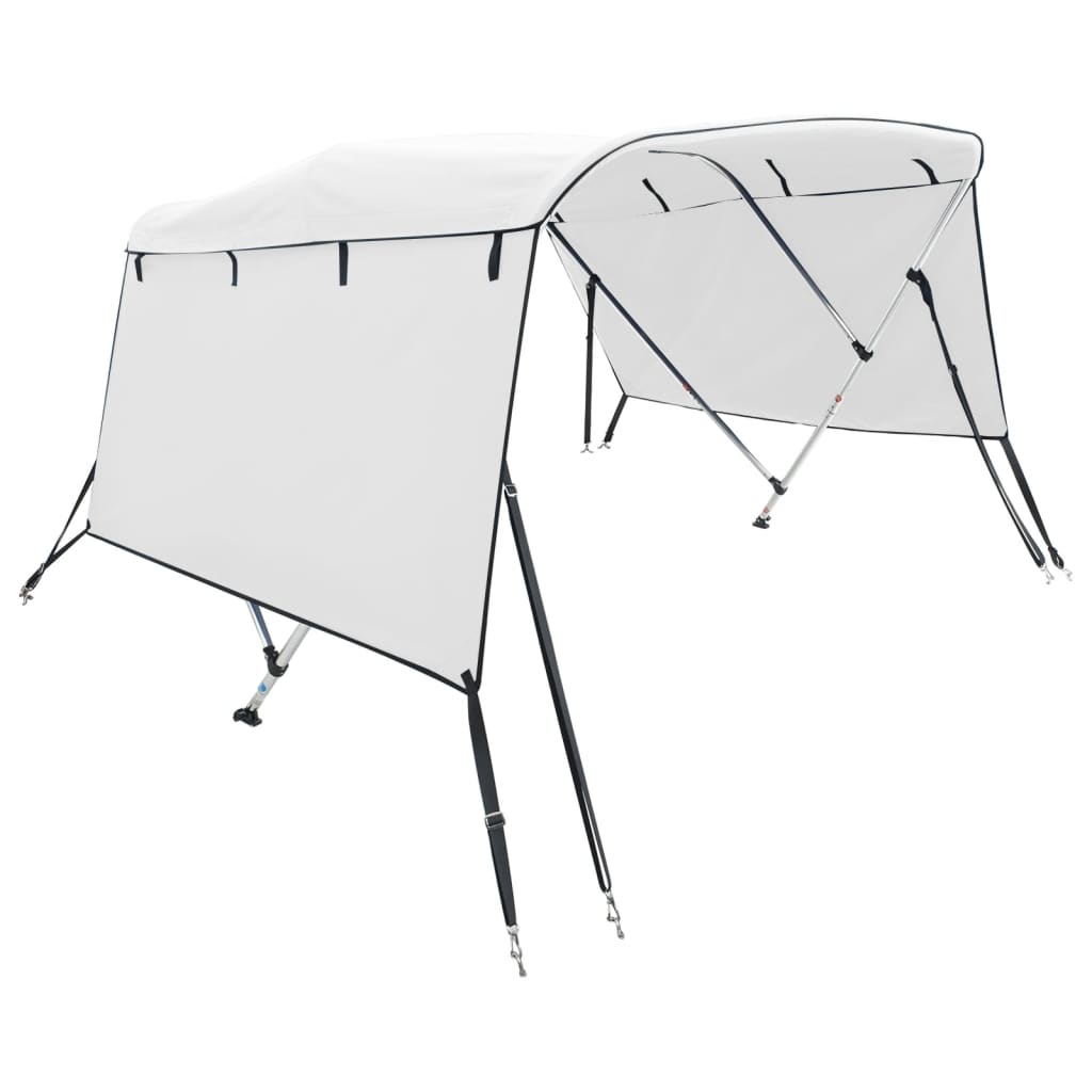 Biminitop 3 Bogen Met Zijwanden 1 183 x (185-198) x 137 cm Wit