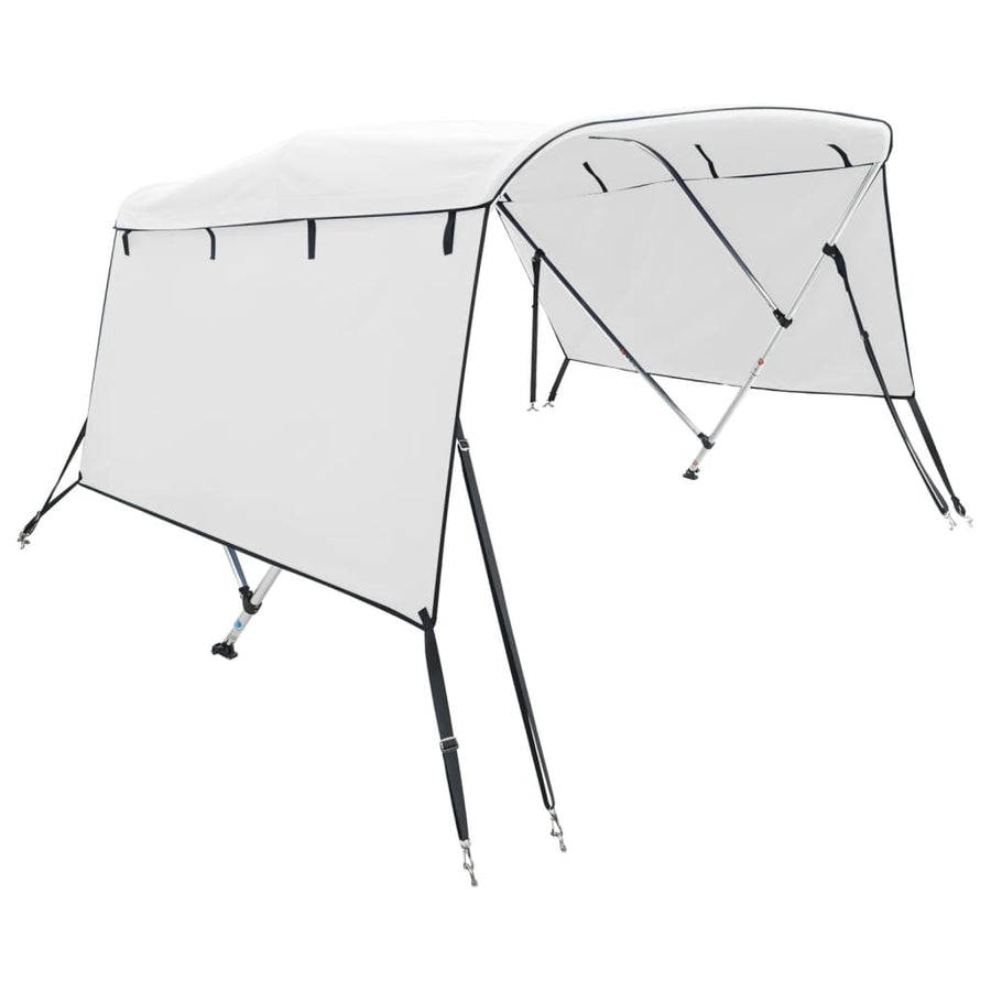 Biminitop 3 Bogen Met Zijwanden 1 183 x (185-198) x 137 cm Wit