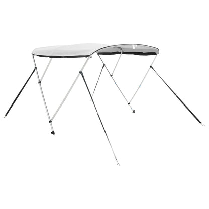 Biminitop 3 Bogen Zijwanden Wit En Zwart 183 x (137-152) x 137 cm