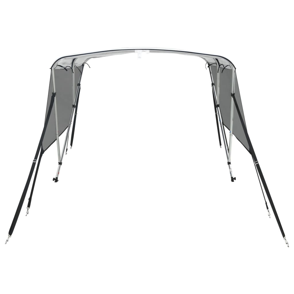 Biminitop 3 Bogen Zijwanden Wit En Zwart 183 x (137-152) x 137 cm