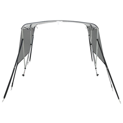 Biminitop 3 Bogen Zijwanden Wit En Zwart 183 x (137-152) x 137 cm