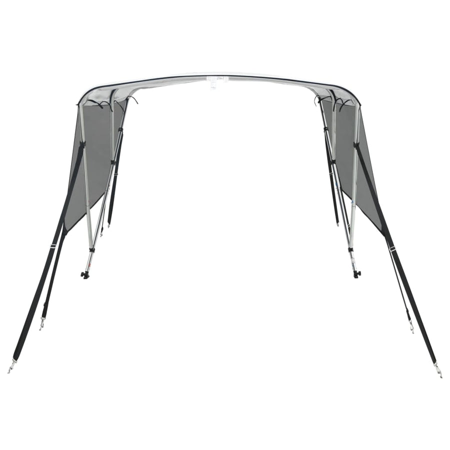 Biminitop 3 Bogen Zijwanden Wit En Zwart 183 x (137-152) x 137 cm