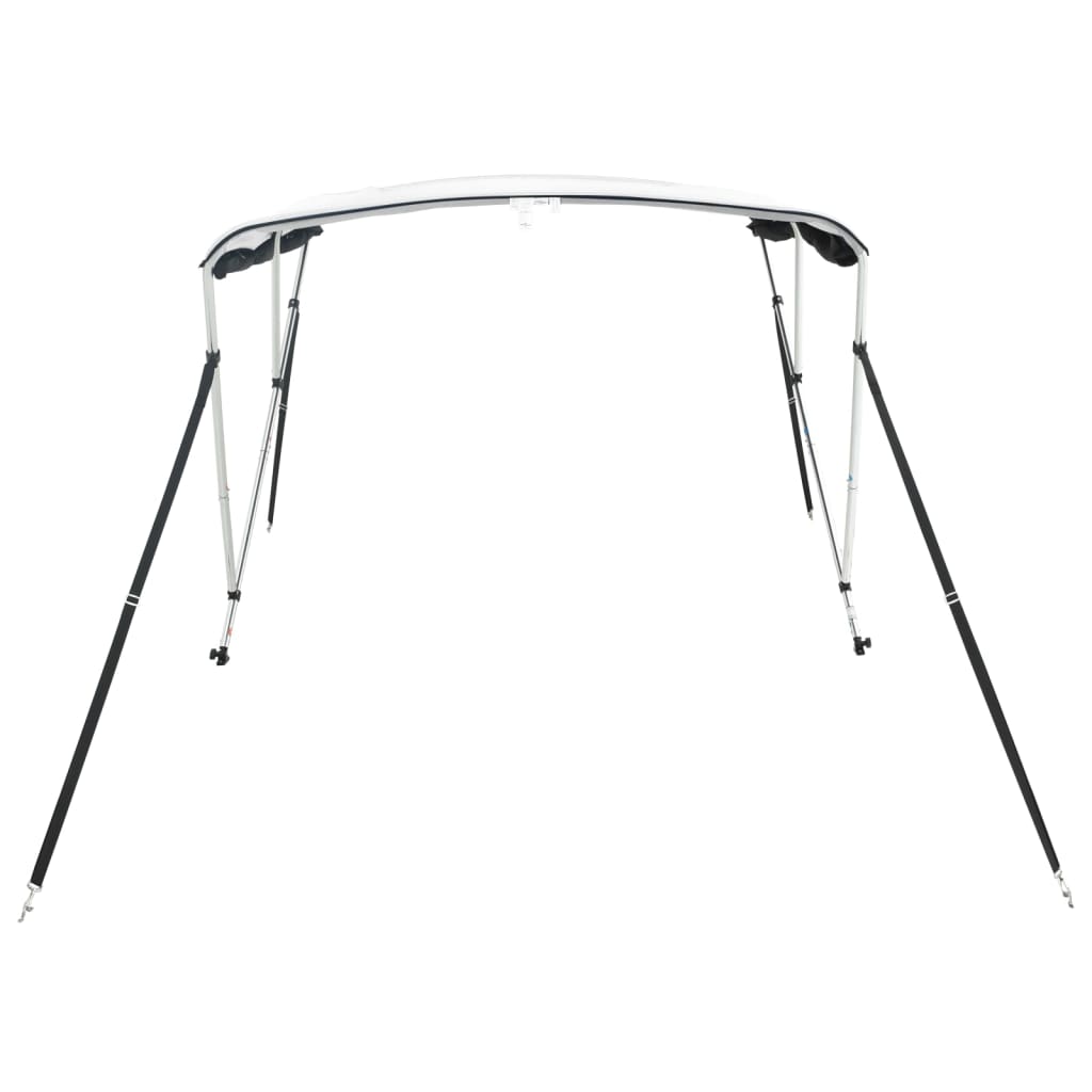 Biminitop 3 Bogen Zijwanden Wit En Zwart 183 x (137-152) x 137 cm