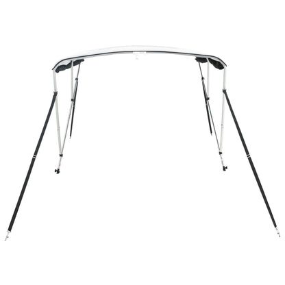 Biminitop 3 Bogen Zijwanden Wit En Zwart 183 x (137-152) x 137 cm