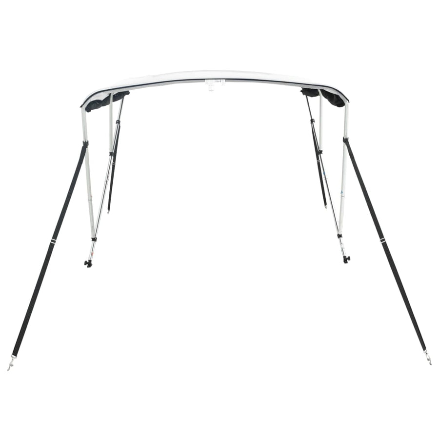 Biminitop 3 Bogen Zijwanden Wit En Zwart 183 x (137-152) x 137 cm