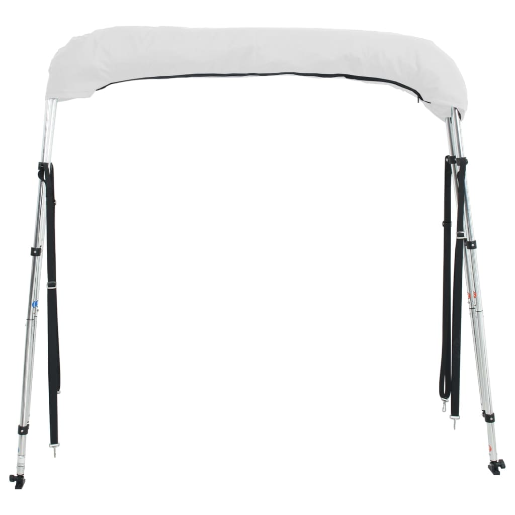 Biminitop 3 Bogen Zijwanden Wit En Zwart 183 x (137-152) x 137 cm