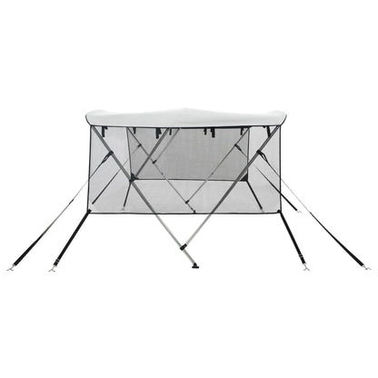 Biminitop 3 Bogen Zijwanden Wit En Zwart 183 x (137-152) x 137 cm