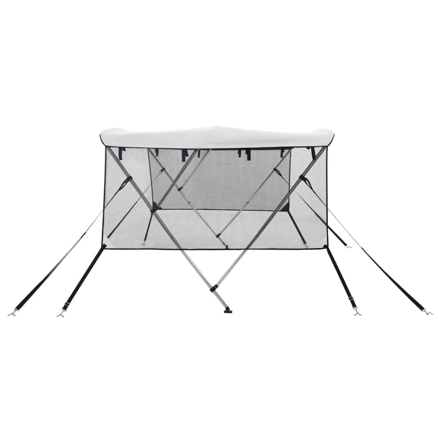 Biminitop 3 Bogen Zijwanden Wit En Zwart 183 x (137-152) x 137 cm