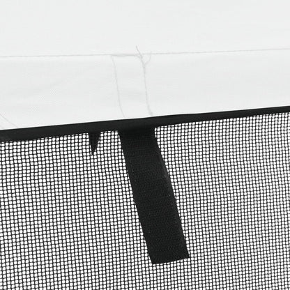 Biminitop 3 Bogen Zijwanden Wit En Zwart 183 x (137-152) x 137 cm