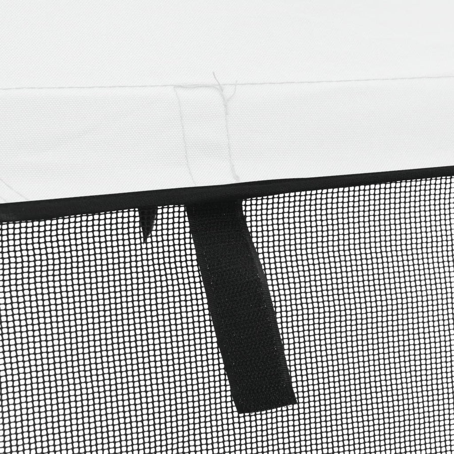 Biminitop 3 Bogen Zijwanden Wit En Zwart 183 x (137-152) x 137 cm