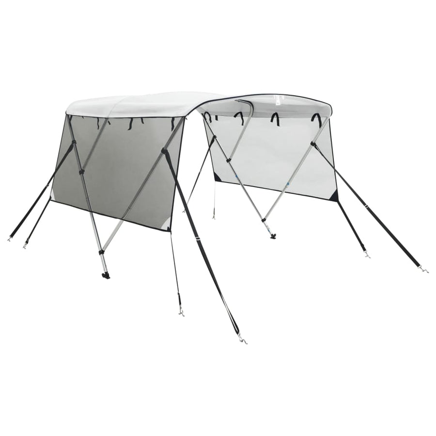 Biminitop 3 Bogen Zijwanden Wit En Zwart 183 x (154-167) x 137 cm