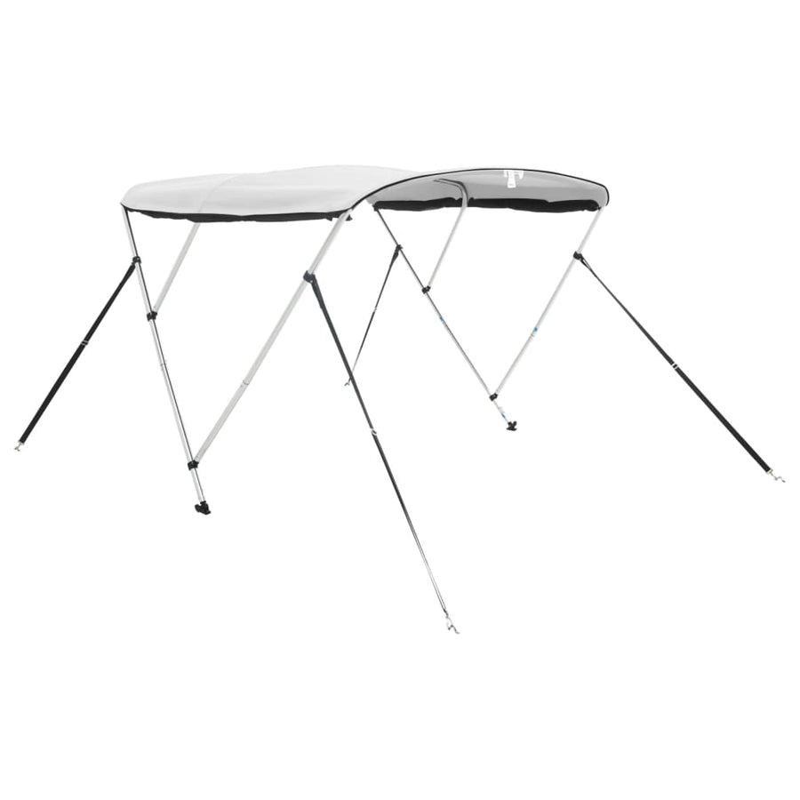 Biminitop 3 Bogen Zijwanden Wit En Zwart 183 x (154-167) x 137 cm