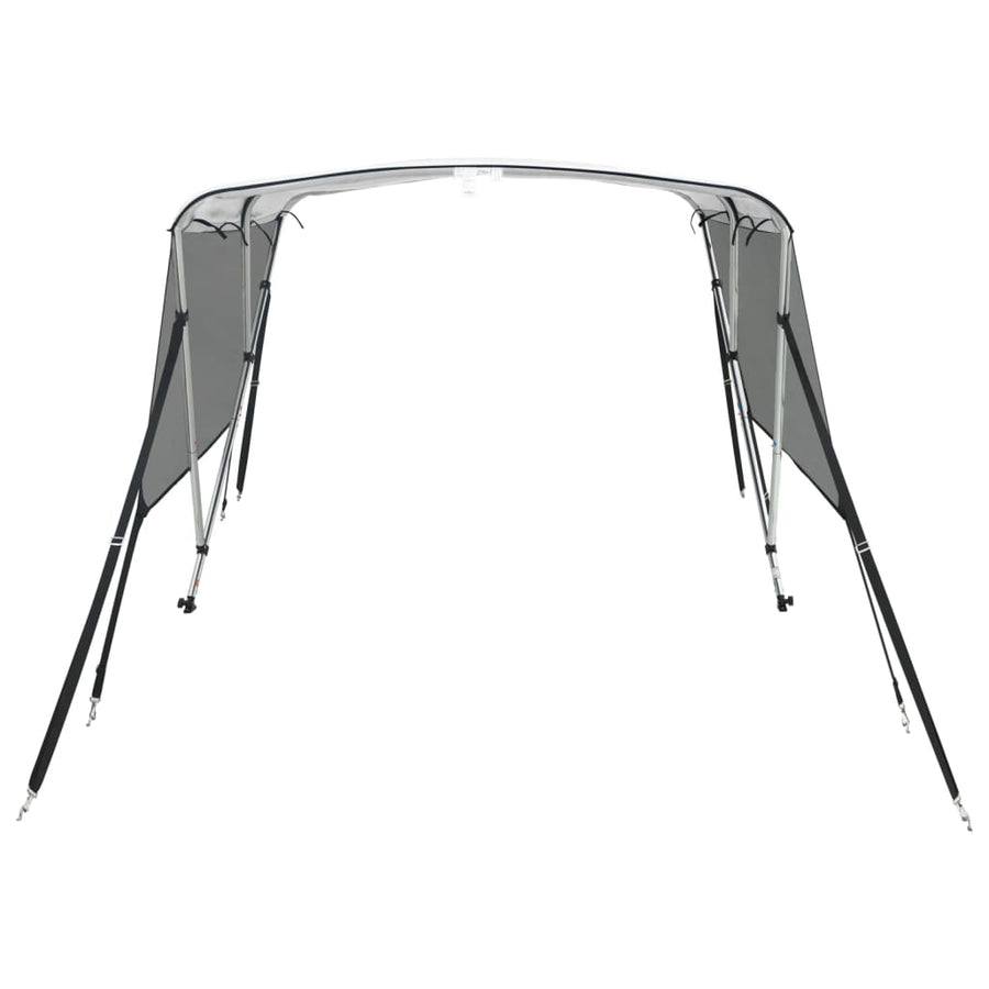 Biminitop 3 Bogen Zijwanden Wit En Zwart 183 x (154-167) x 137 cm