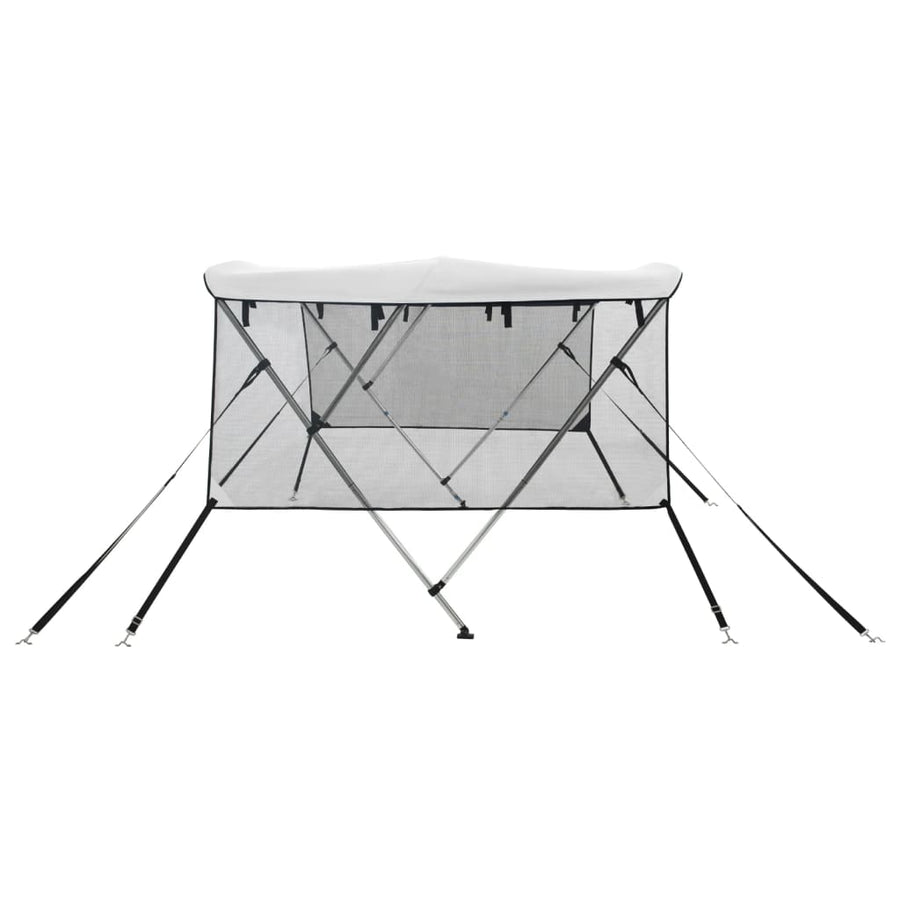 Biminitop 3 Bogen Zijwanden Wit En Zwart 183 x (154-167) x 137 cm