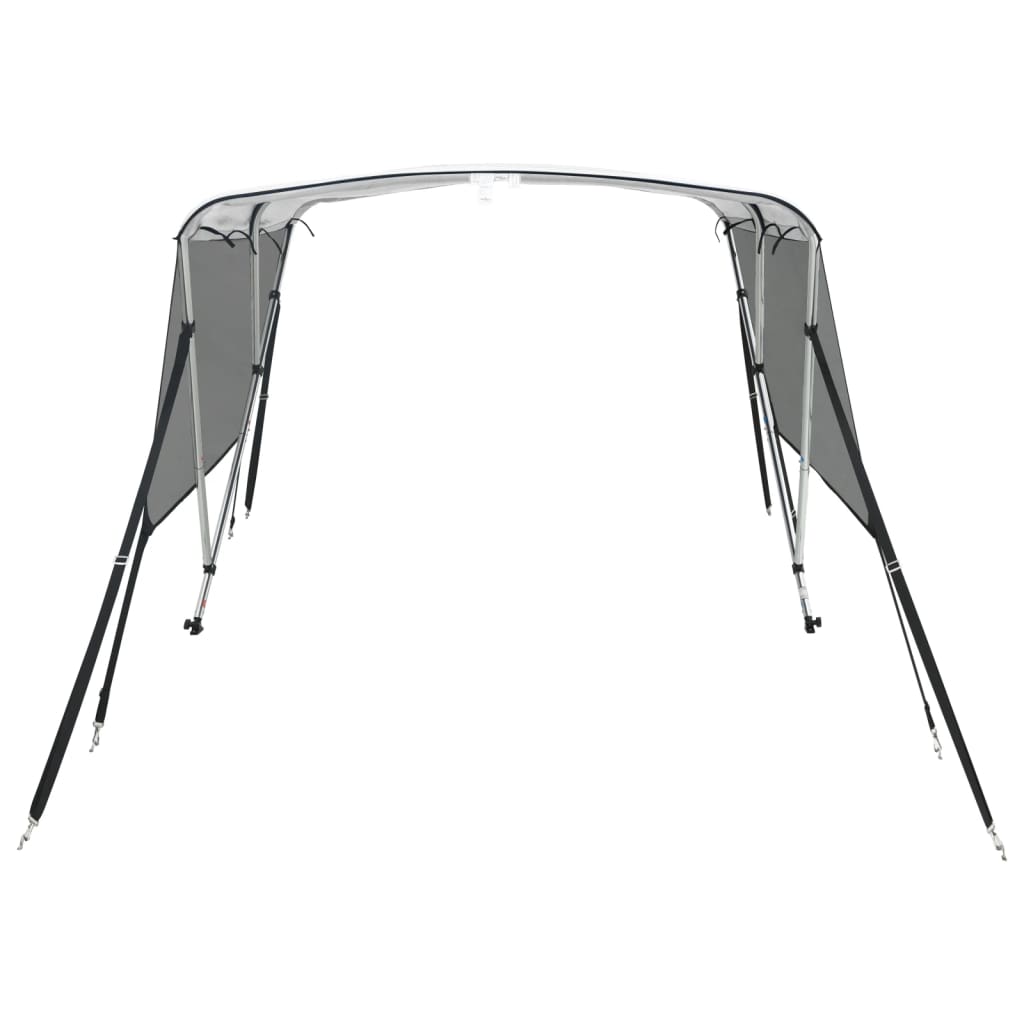 Biminitop 3 Bogen Met Mesh Zijwanden 183X(185-198)X137 Cm Wit En Zwart