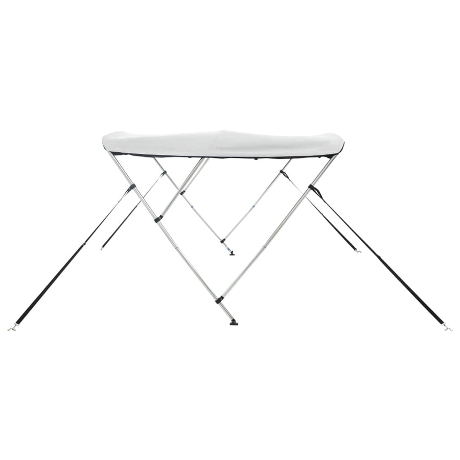 Biminitop 3 Bogen Met Mesh Zijwanden 183X(185-198)X137 Cm Wit En Zwart