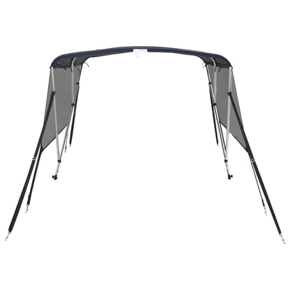 Biminitop 3 Bogen Met Mesh Zijwanden 183X(185-198)X137 Cm Blauw En Zwart