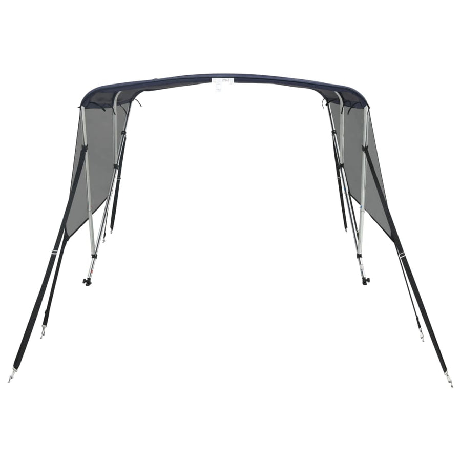 Biminitop 3 Bogen Met Mesh Zijwanden 183X(185-198)X137 Cm Blauw En Zwart