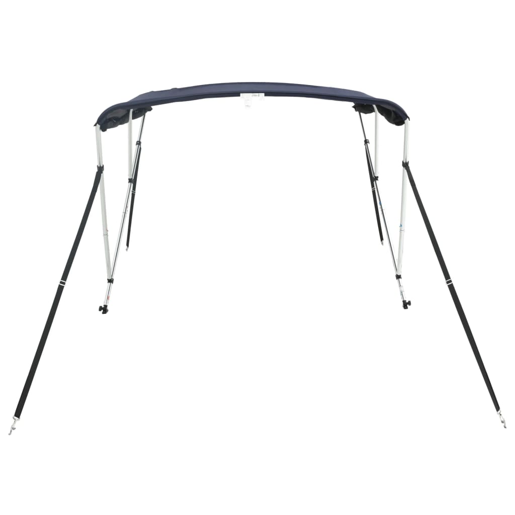 Biminitop 3 Bogen Met Mesh Zijwanden 183X(185-198)X137 Cm Blauw En Zwart