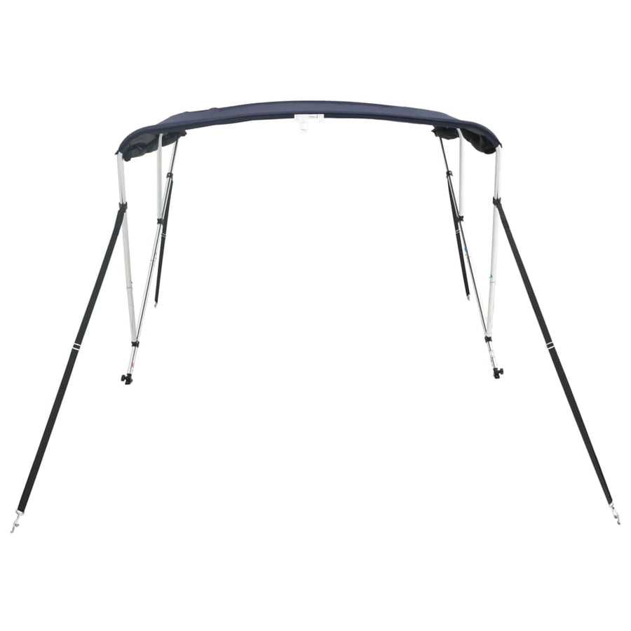 Biminitop 3 Bogen Met Mesh Zijwanden 183X(185-198)X137 Cm Blauw En Zwart