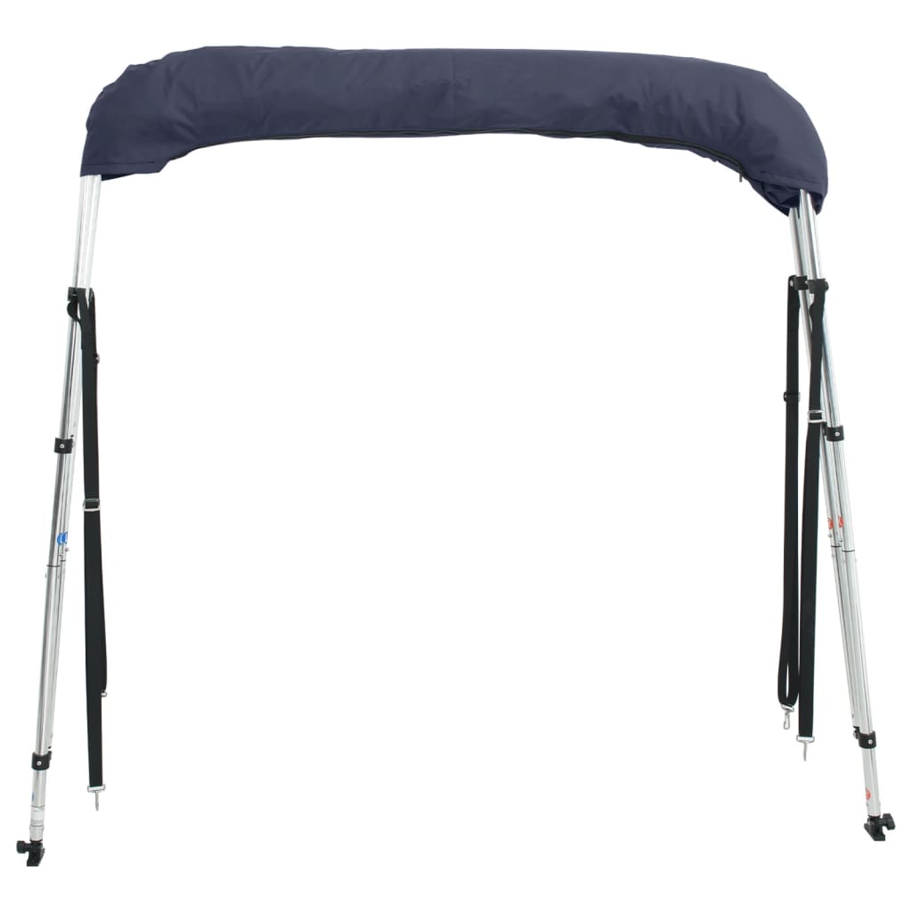 Biminitop 3 Bogen Met Mesh Zijwanden 183X(185-198)X137 Cm Blauw En Zwart