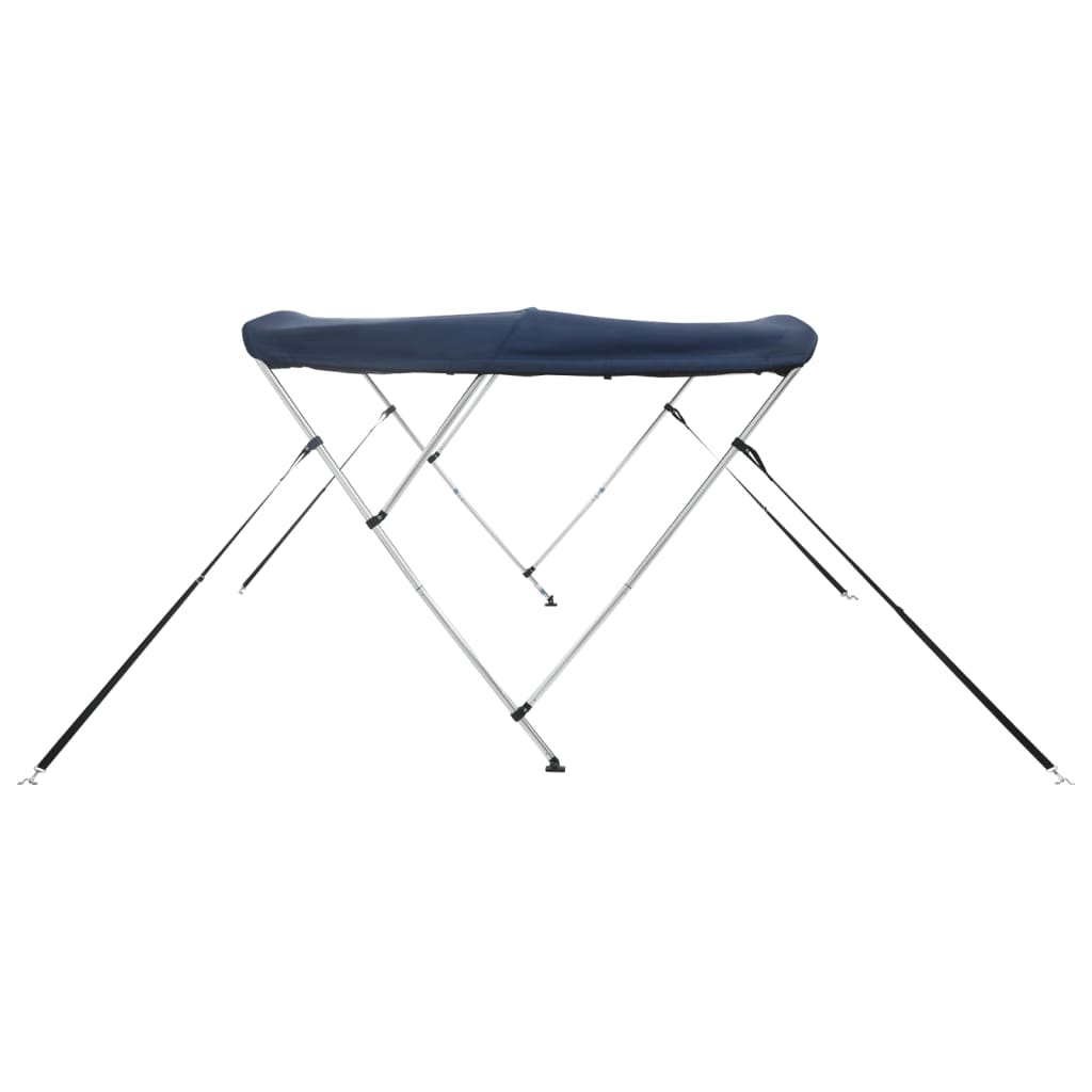 Biminitop 3 Bogen Met Mesh Zijwanden 183X(185-198)X137 Cm Blauw En Zwart