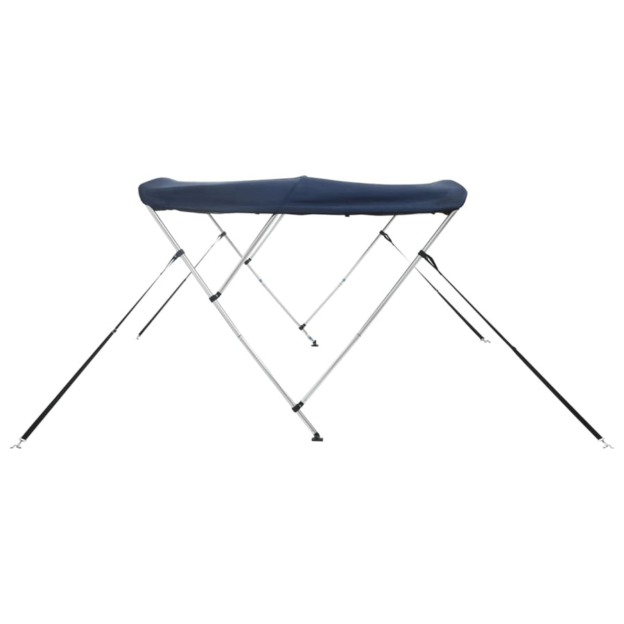 Biminitop 3 Bogen Met Mesh Zijwanden 183X(185-198)X137 Cm Blauw En Zwart
