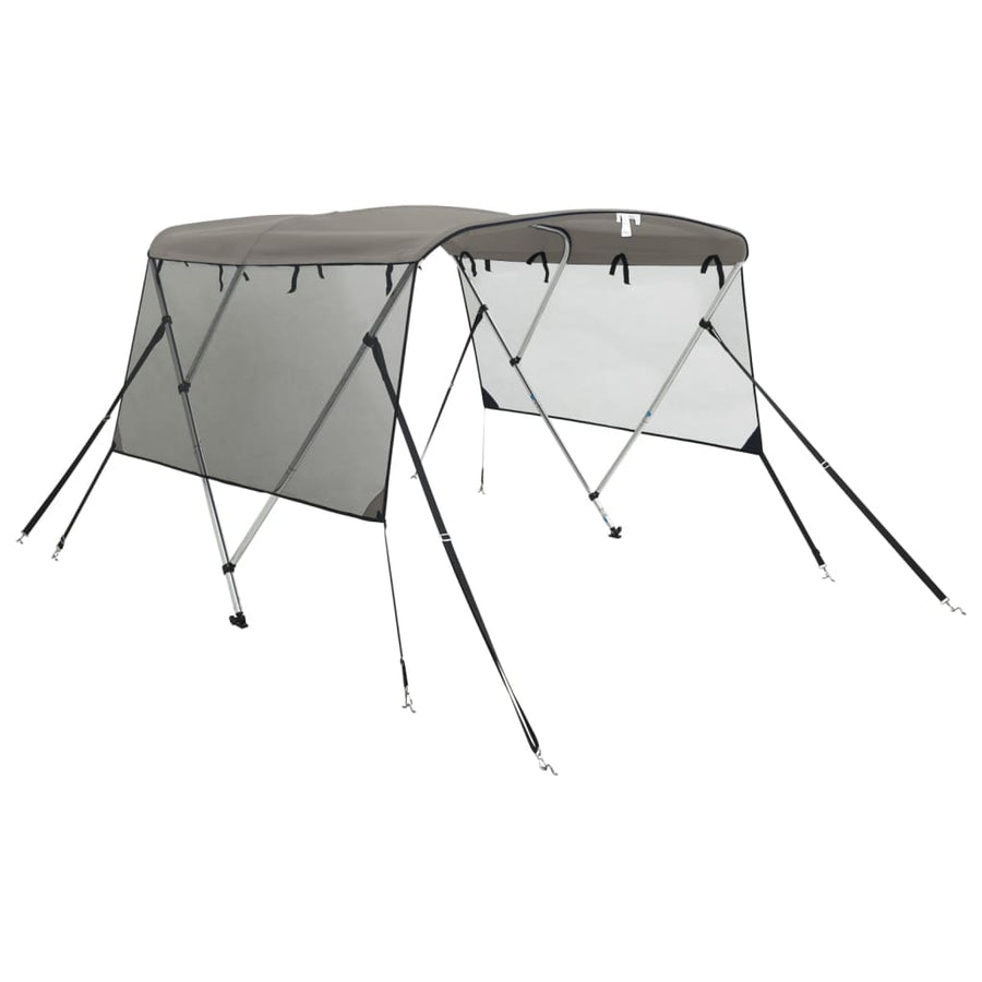 Biminitop 3 Bogen Zijwanden Antraciet En Zwart 183 x (154-167) x 137 cm