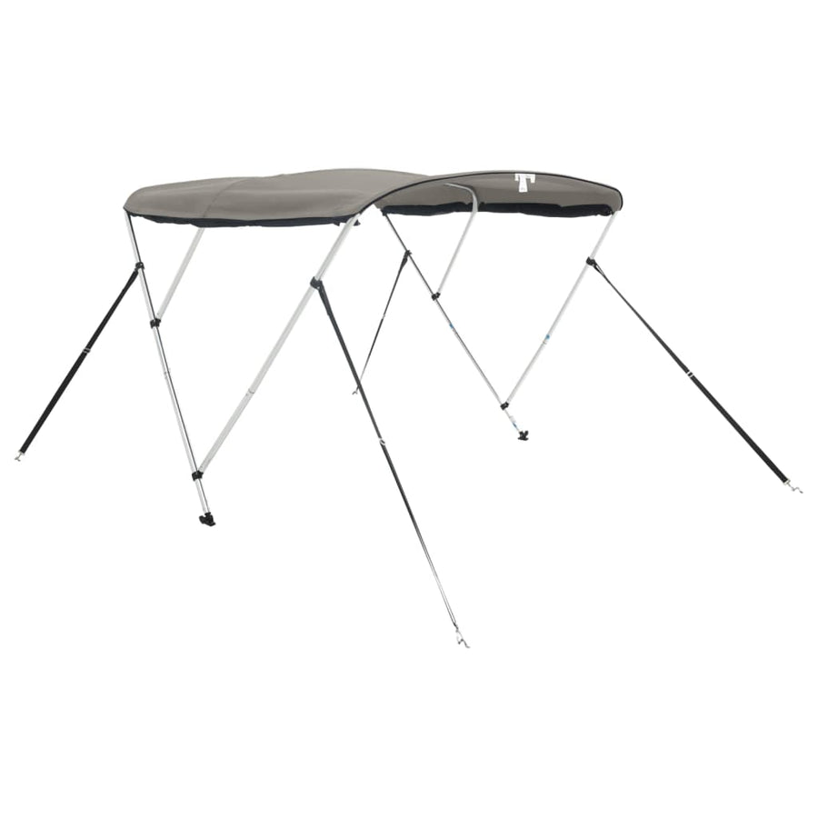 Biminitop 3 Bogen Zijwanden Antraciet En Zwart 183 x (154-167) x 137 cm