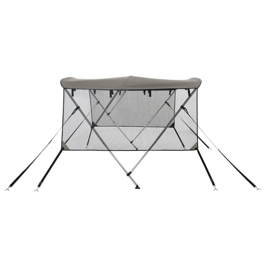 Biminitop 3 Bogen Zijwanden Antraciet En Zwart 183 x (154-167) x 137 cm